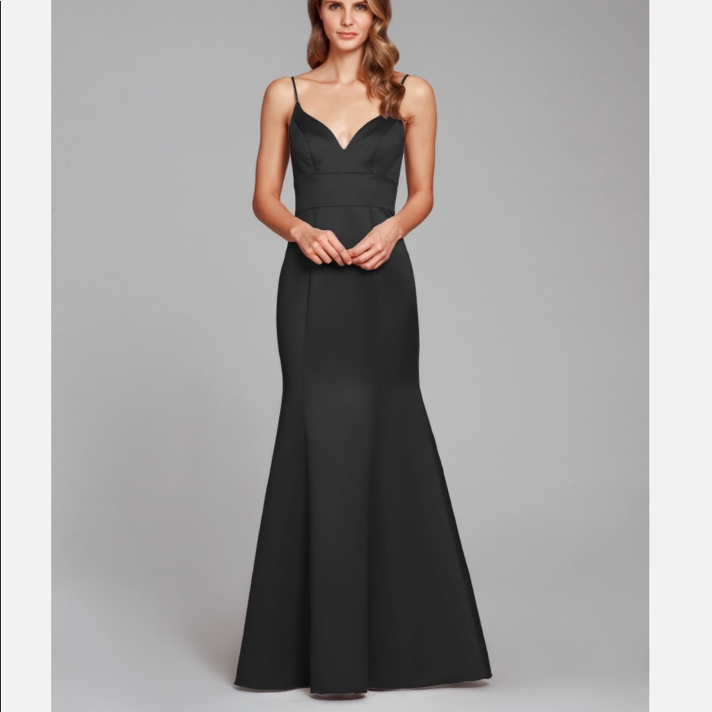 Hayley Paige Occasions 5852 Black Bridesmaid Dress